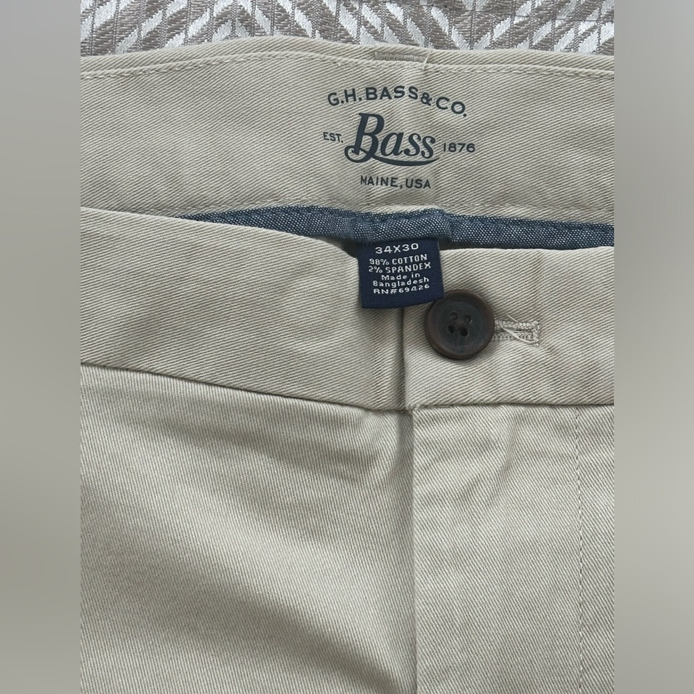 Bass Chinos Stretch 34x30 new